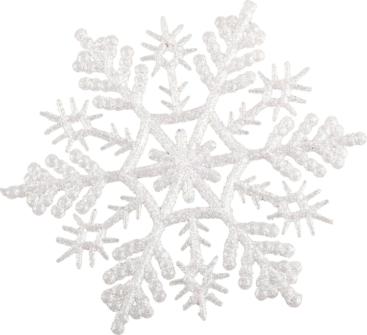 White Artificial Snowflake  Isolated